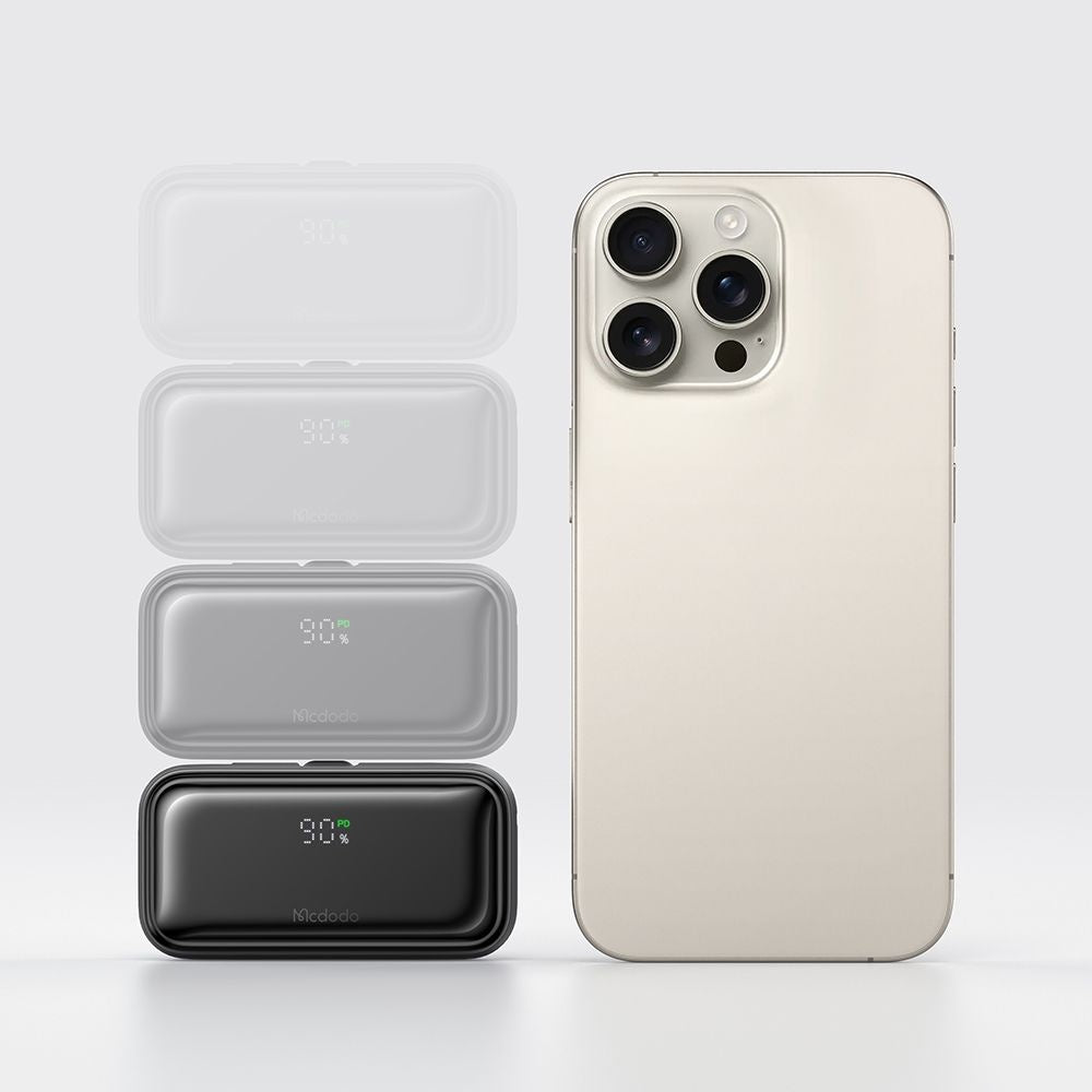 Ekstern batteri McDodo MC-7800 Freekit, 5000mAh, 22.5W, PD, 1 x Lightning - 2 x USB-C, Svart