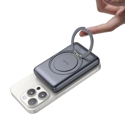 Ekstern trådløs batteri McDodo MC-8371 Meta, 10000mAh, 20W, PD + FQI, 1 x QI - 1 x USB-C, Grå