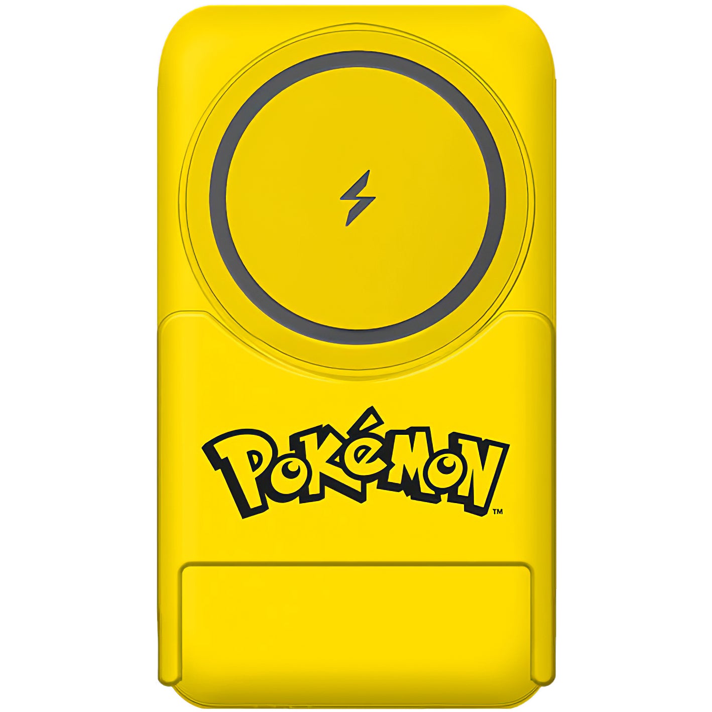 Trådløs ekstern batteri OTL Pokemon Pikatchu, 5000mAh, 20W, PD + FQI, 1 x QI - 1 x USB-C, Gul PK1191