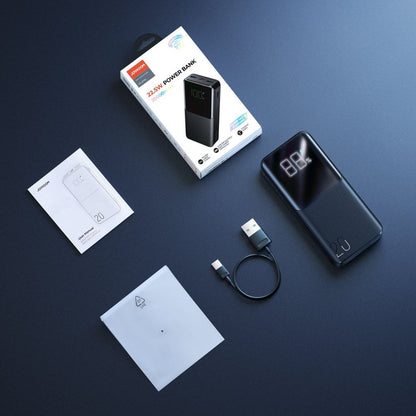 Ekstern batteri Joyroom, 20000mAh, 22.5W, QC + PD, 1 x USB-C - 2 x USB-A, Svart JR-QP192