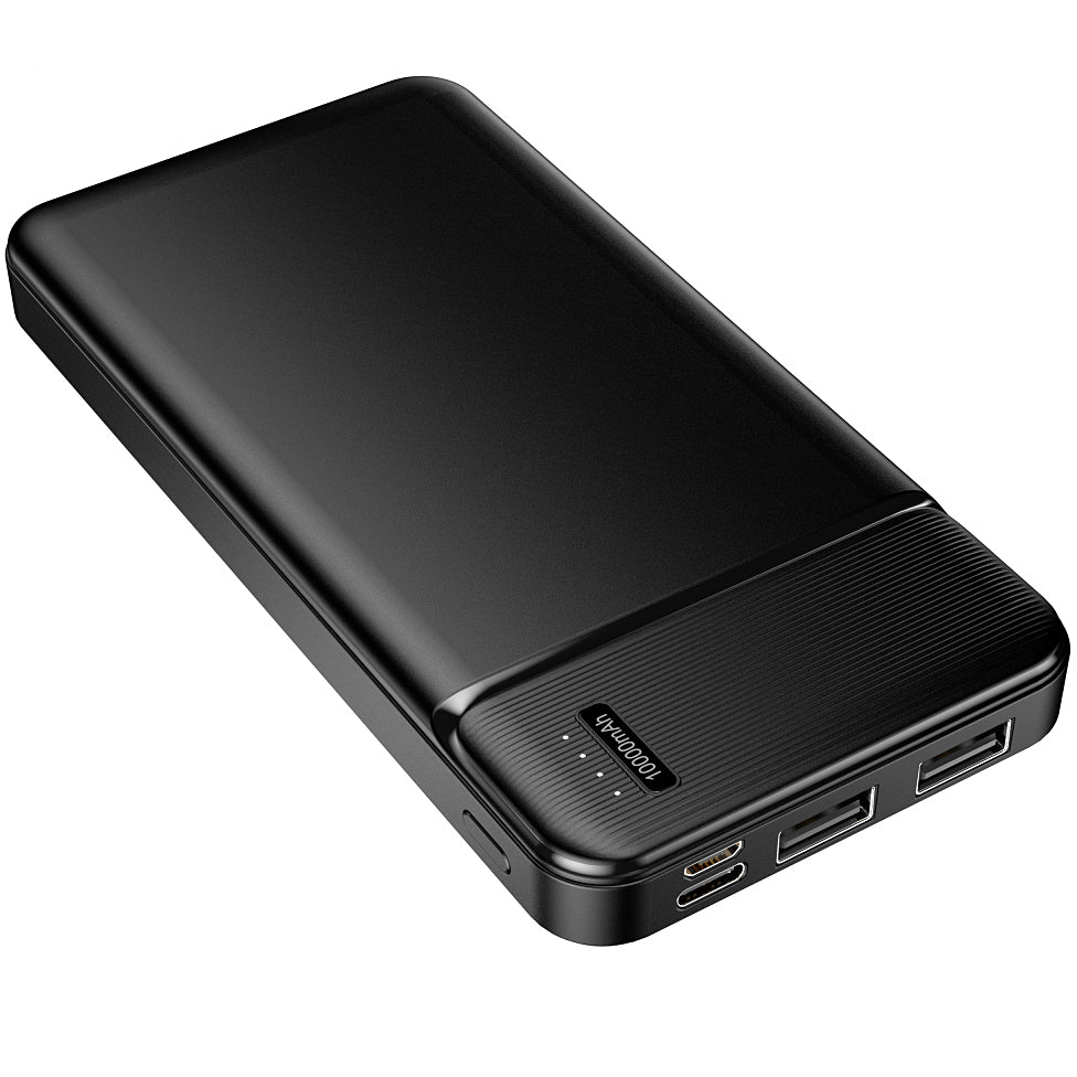 Ekstern batteri MaXlife MXPB-01, 10000mAh, 12W, 2 x USB-A, Svart