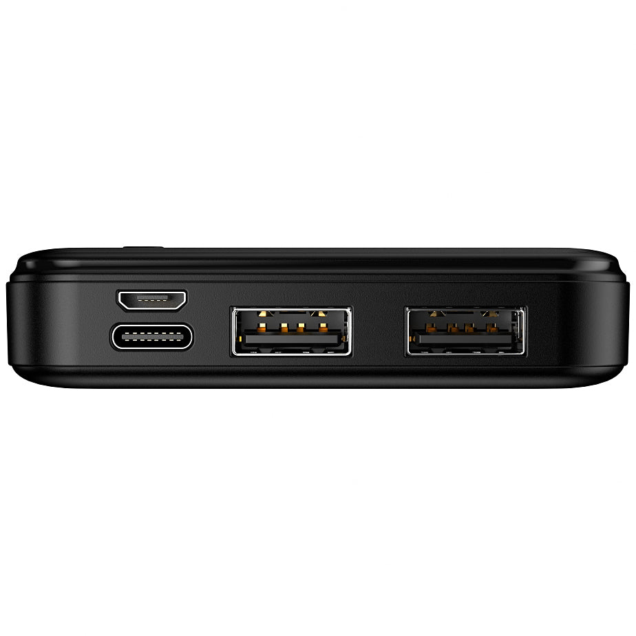 Ekstern batteri MaXlife MXPB-01, 10000mAh, 12W, 2 x USB-A, Svart