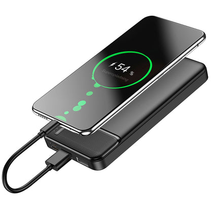 Ekstern batteri MaXlife MXPB-01, 10000mAh, 12W, 2 x USB-A, Svart