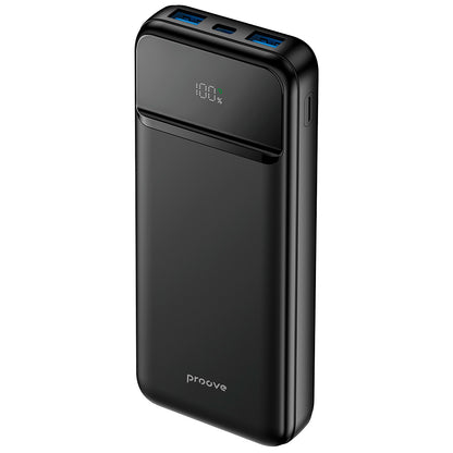 Ekstern Batteri Proove Illuminator 2, 10000mAh, 22.5W, QC + PD, 2 x USB-A - 1 x USB-C, Svart PBIP10212201