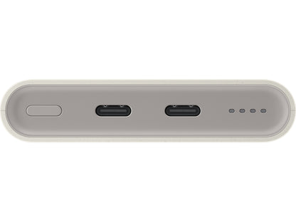Ekstern Samsung-batteri, 10000mAh, 25W, PD, 2 x USB-C, Beige, Reseglet EB-P3400XUEGEU