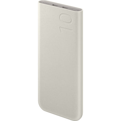 Ekstern Samsung-batteri, 10000mAh, 25W, PD, 2 x USB-C, Beige, Reseglet EB-P3400XUEGEU
