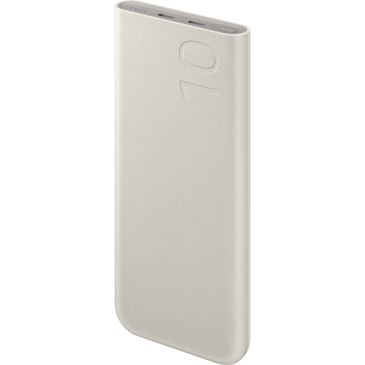Ekstern Samsung-batteri, 10000mAh, 25W, PD, 2 x USB-C, Beige, Reseglet EB-P3400XUEGEU
