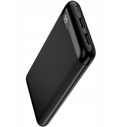 Ekstern batteri Setty SPBL-10, 10000mAh, 10W, 2 x USB-A, Svart