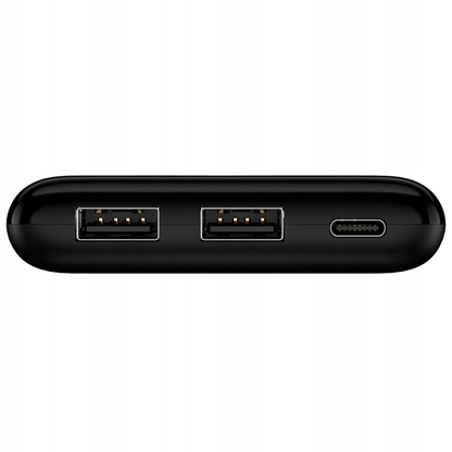 Ekstern batteri Setty SPBL-10, 10000mAh, 10W, 2 x USB-A, Svart