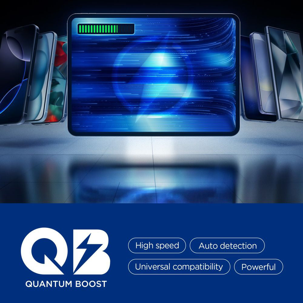 Ekstern batteri Spigen, 20000mAh, 30W, QC + PD, 1 x USB-A - 2 x USB-C, Svart