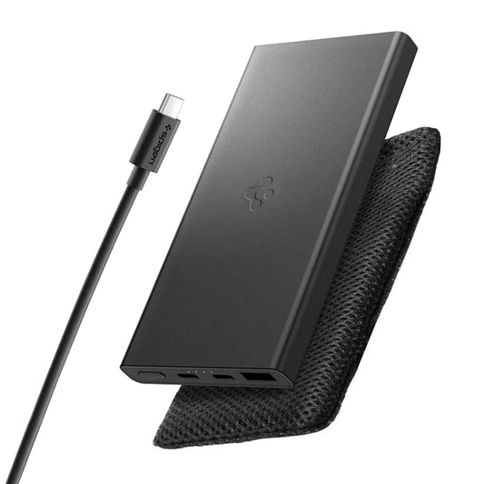 Ekstern batteri Spigen Essential, 10000mAh, 22.5W, QC + PD, 1 x USB-A - 2 x USB-C, Svart