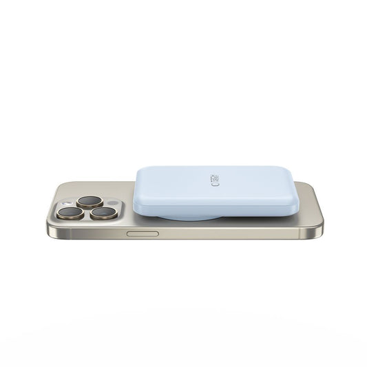 Eksternt trådløst batteri Tech-Protect PB10 LifeMag, 5000mAh, 15W, PD + FQI, 1 x QI - 1 x USB-C, Blå