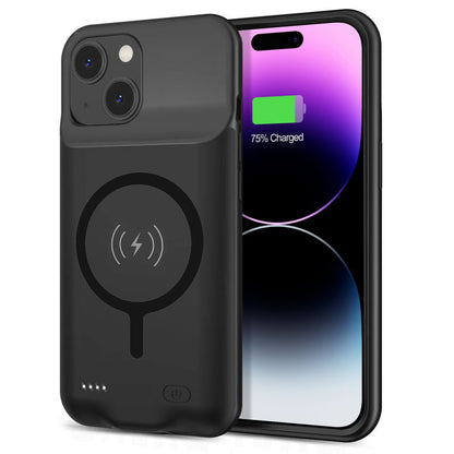 Ekstern Batteripakke Techsuit Power Pro Trådløs Etui for Apple iPhone 15, 7000mAh, Svart