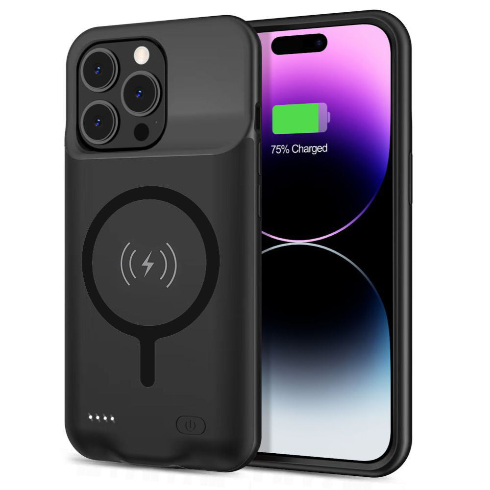 Ekstern Batteripakke Type Deksel Wireless Techsuit Power Pro Battery for Apple iPhone 15 Pro, 7000mAh, Svart