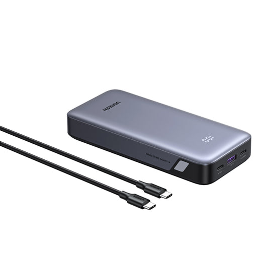 Ekstern batteri UGREEN Nexode PB532 (55989B), 20000mAh, 30W, QC + PD, 1 x USB-A - 2 x USB-C, Grå