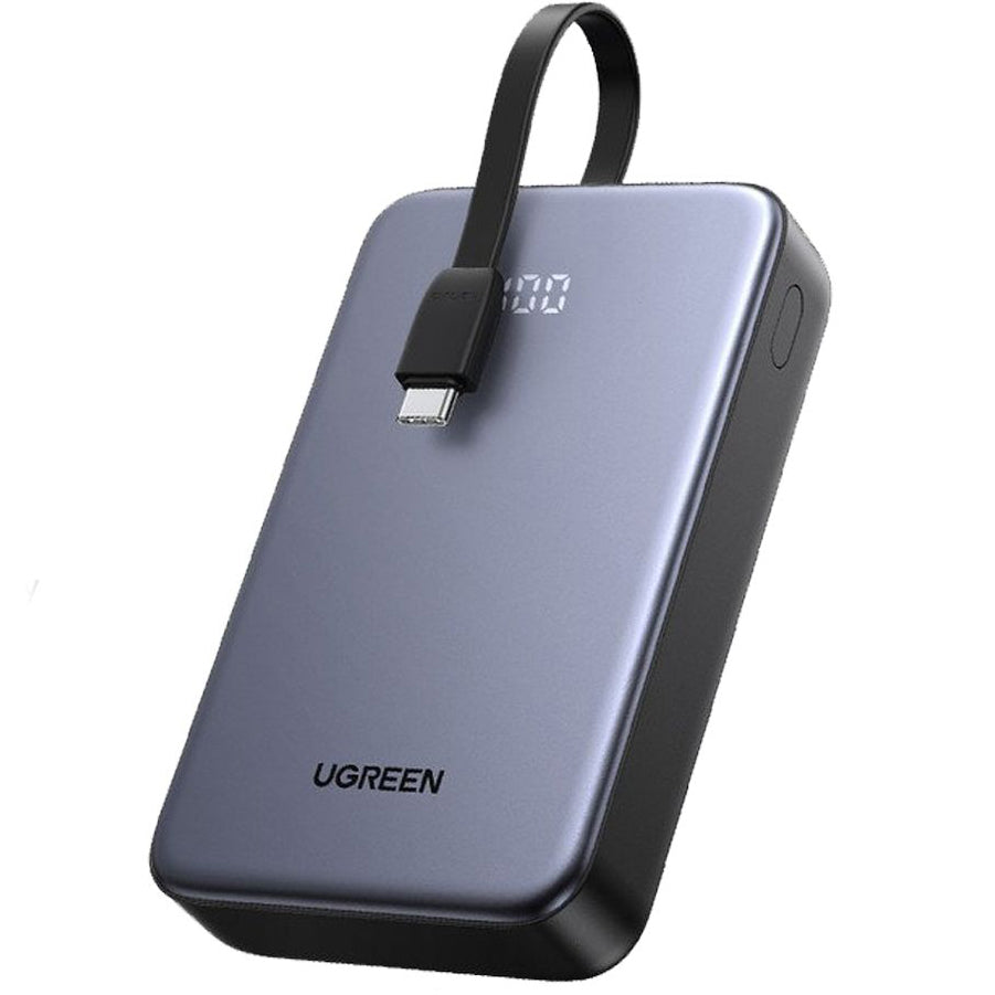 Ekstern batteri UGREEN PB505, 20000mAh, 22.5W, QC + PD, 1 x USB-A - 2 x USB-C, Grå