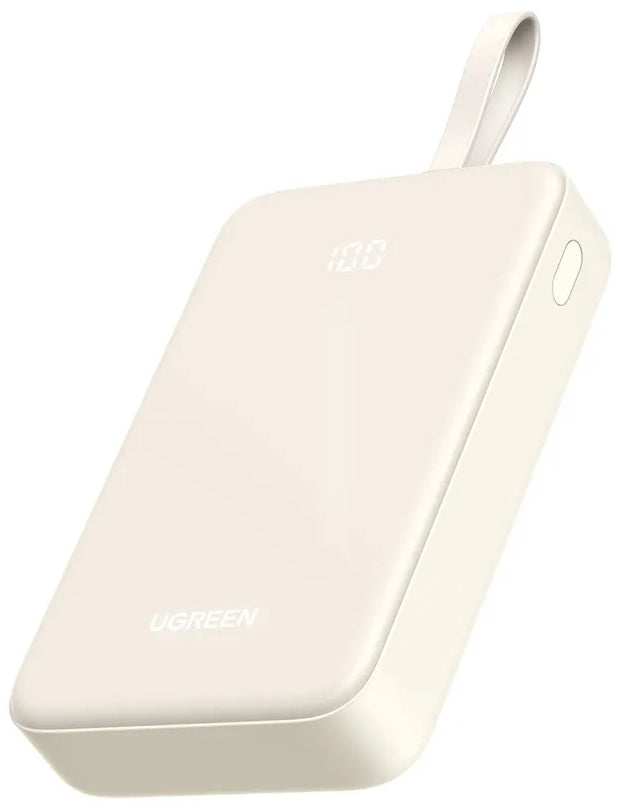 Ekstern batteri UGREEN PB521, 20000mAh, 30W, QC + PD, 1 x USB-A - 2 x USB-C, Hvit