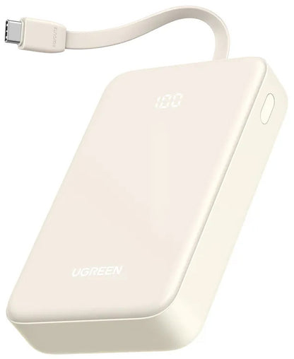 Ekstern batteri UGREEN PB521, 20000mAh, 30W, QC + PD, 1 x USB-A - 2 x USB-C, Hvit