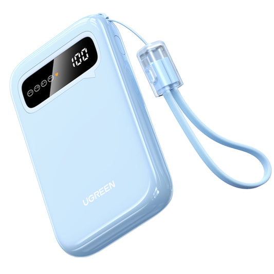 Ekstern Batteri UGREEN PB522, 10000mAh, 20W, QC + PD, 1 x USB-A - 1 x USB-C, Blå