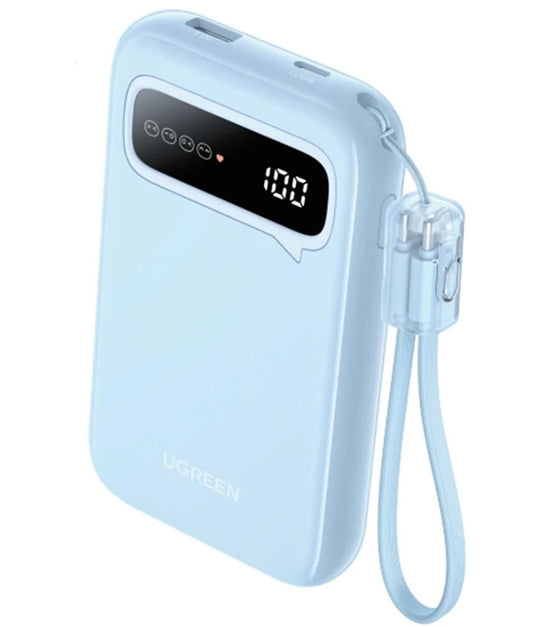 Ekstern Batteri UGREEN PB522, 10000mAh, 20W, QC + PD, 1 x USB-A - 1 x USB-C, Blå