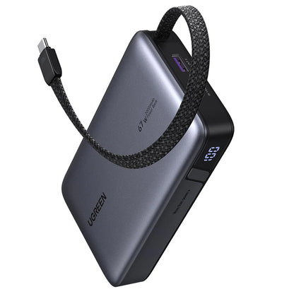 UGREEN PB550 Ekstern Batteri, 20000mAh, 67W, QC + PD, 1 x USB-A - 2 x USB-C, Grå