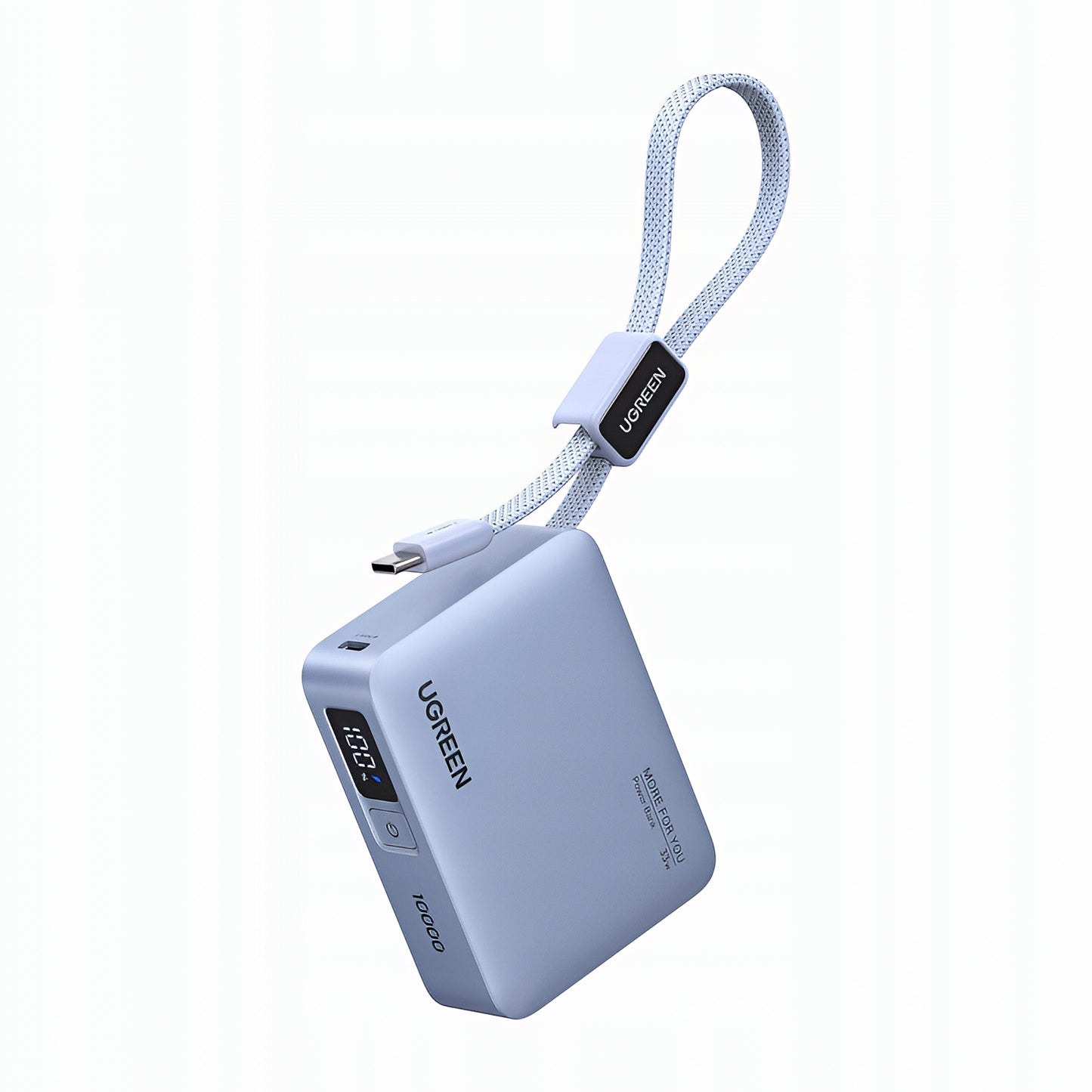 Ekstern batteri UGREEN PB584 (75173B), 10000mAh, 33W, QC + PD, 1 x USB-A - 2 x USB-C, Blå