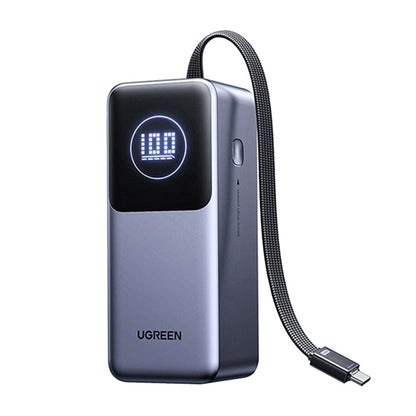 Ekstern batteri UGREEN PB723, 20000mAh, 130W, QC + PD, 1 x USB-A - 2 x USB-C, Grå