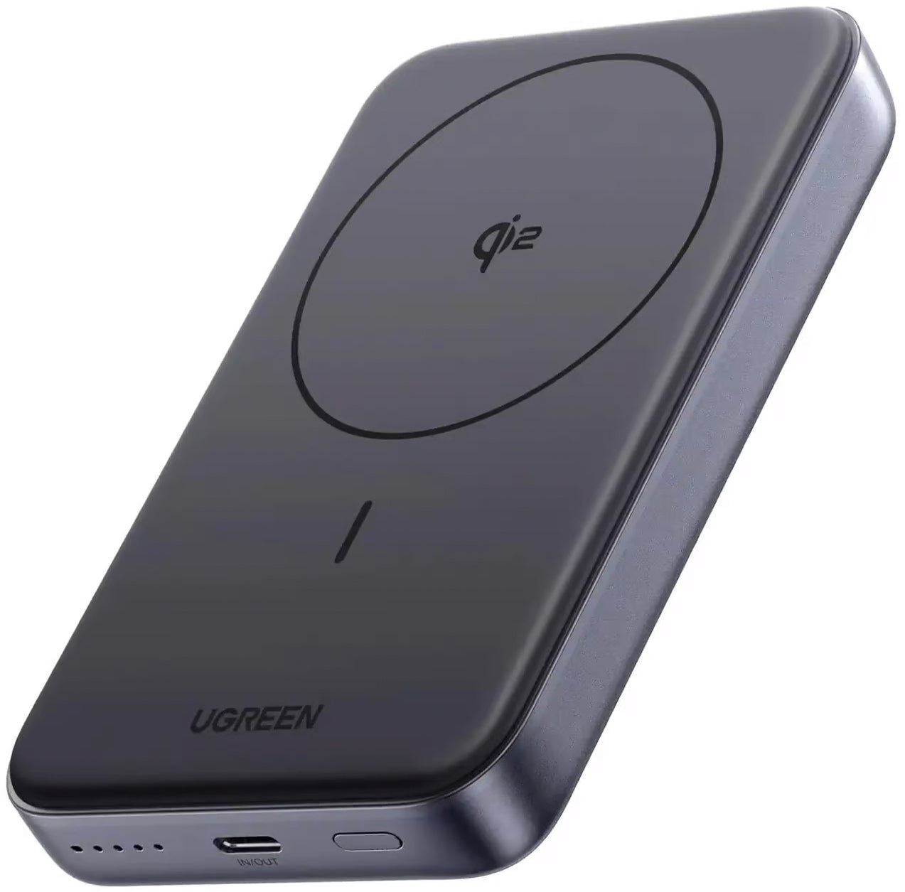 Ekstern batteri UGREEN PB761, 10000mAh, 30W, PD + FQI, 1 x QI - 1 x USB-C, Grå