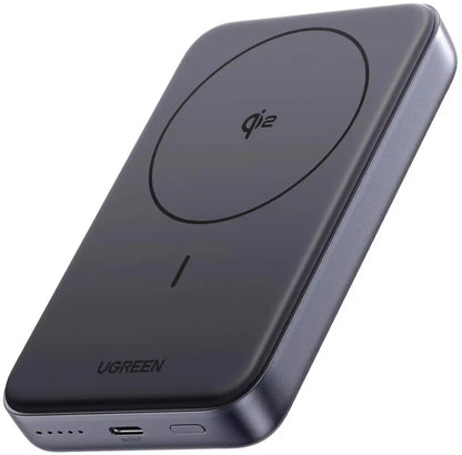 Ekstern batteri UGREEN PB761, 10000mAh, 30W, PD + FQI, 1 x QI - 1 x USB-C, Grå