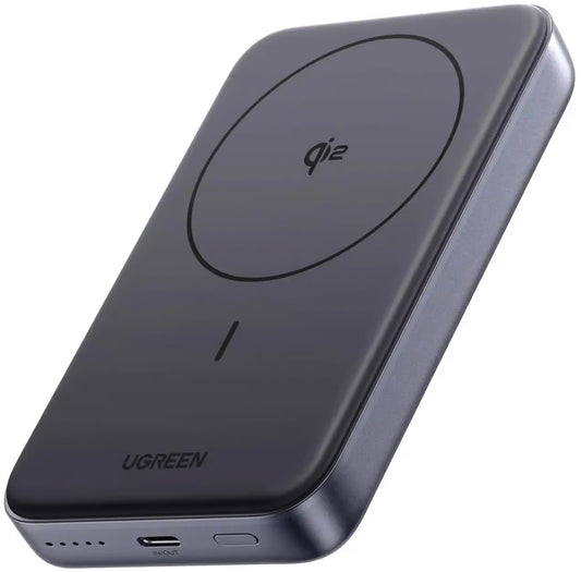 Ekstern batteri UGREEN PB761, 10000mAh, 30W, PD + FQI, 1 x QI - 1 x USB-C, Grå
