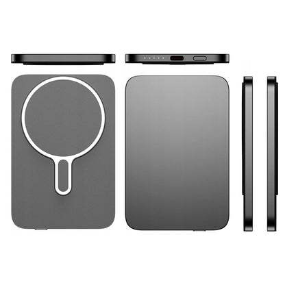 Trådløst Eksternt Batteri 3MK MagSnap Go, 5000mAh, 20W, PD + FQI, 1 x QI - 1 x USB-C, Grå