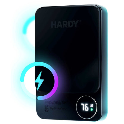 Ekstern trådløs batteri 3MK MagSynergy Ni+, 5000mAh, 22.5W, PD + FQI, 1 x QI - 1 x USB-C, Svart