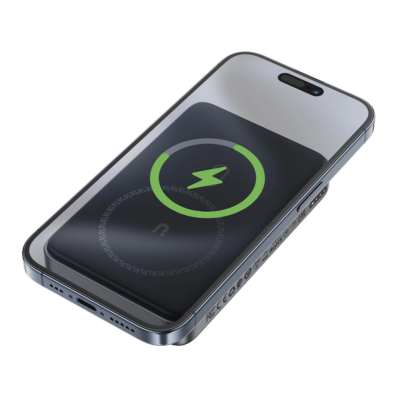 Ekstern trådløs batteri Acefast M10, 10000mAh, 30W, PD + FQI, 1 x QI - 2 x USB-C, Svart