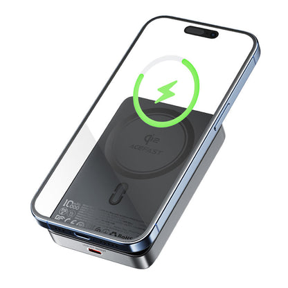 Trådløst Eksternt Batteri Acefast M11, 10000mAh, 30W, PD + FQI, 1 x QI - 1 x USB-C, Svart