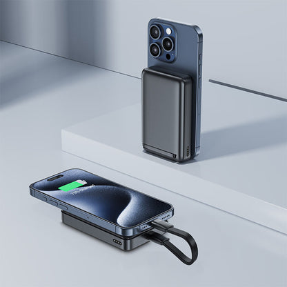 Trådløst Eksternt Batteri Acefast M11, 10000mAh, 30W, PD + FQI, 1 x QI - 1 x USB-C, Svart