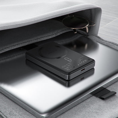 Trådløst Eksternt Batteri Acefast M12, 10000mAh, 20W, PD + FQI, 1 x QI - 1 x USB-C, Svart