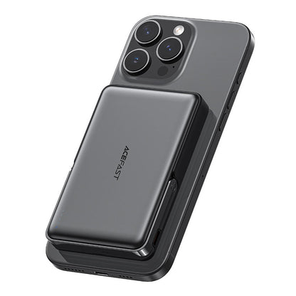 Trådløs Ekstern Batteri Acefast M17, 10000mAh, 22.5W, PD + FQI, 1 x QI - 1 x USB-C, Svart