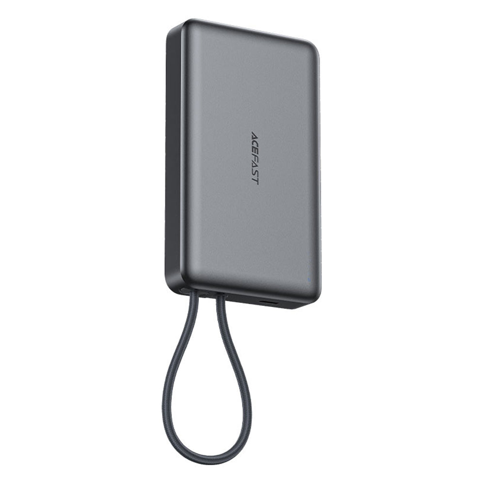 Trådløs Ekstern Batteri Acefast M18, 10000mAh, 22.5W, PD + FQI, 1 x QI - 2 x USB-C, Svart