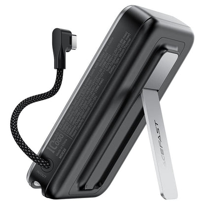 Ekstern trådløs batteri Acefast M24, 10000mAh, 22.5W, PD + FQI, 1 x QI - 2 x USB-C, Grå