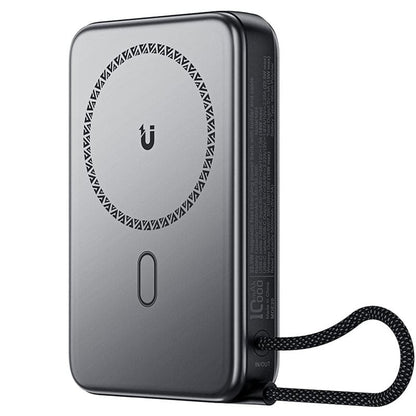 Ekstern trådløs batteri Acefast M24, 10000mAh, 22.5W, PD + FQI, 1 x QI - 2 x USB-C, Grå