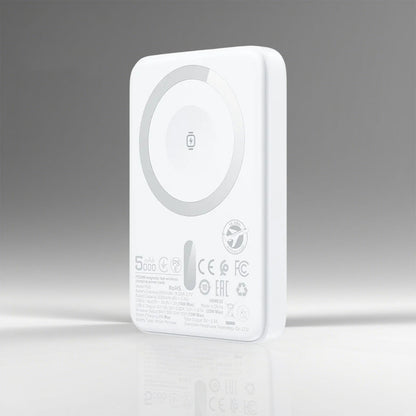 Ekstern trådløs batteri Acefast M25, 5000mAh, 20W, PD + FQI, 1 x QI - 1 x USB-C, Hvit