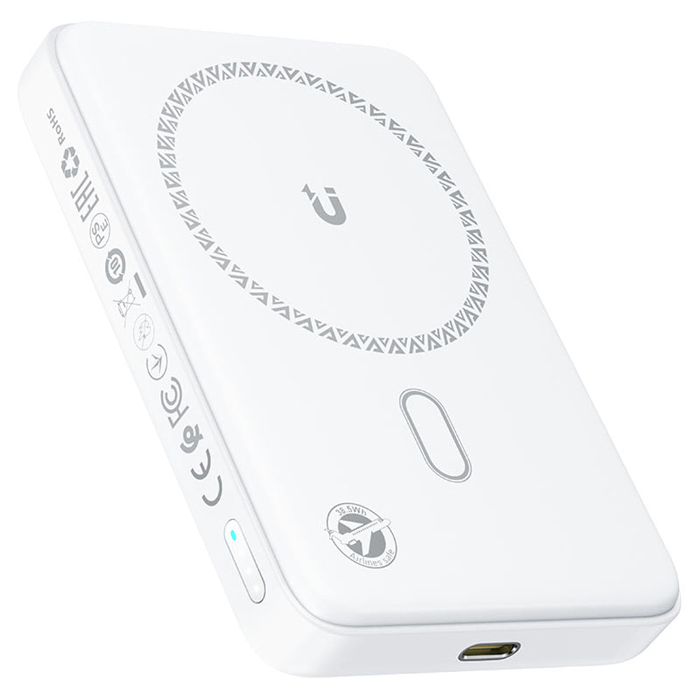 Trådløs Ekstern Batteri Acefast M26, 10000mAh, 20W, PD + FQI, 1 x QI - 1 x USB-C, Hvit