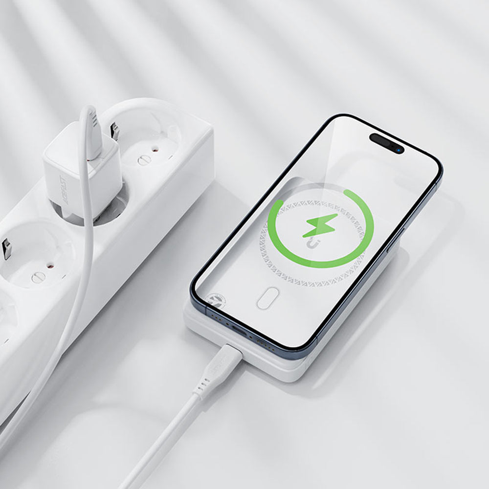 Trådløs Ekstern Batteri Acefast M26, 10000mAh, 20W, PD + FQI, 1 x QI - 1 x USB-C, Hvit