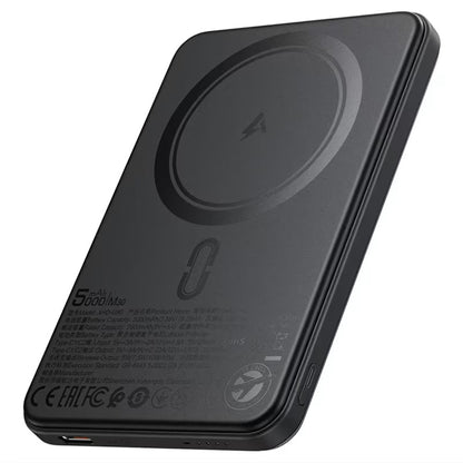 Ekstern trådløs batteri Acefast M30, 5000mAh, 20W, PD + FQI, 1 x QI - 2 x USB-C, Svart