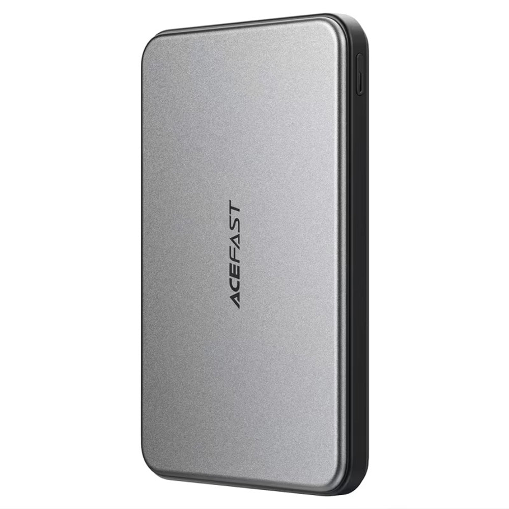 Ekstern trådløs batteri Acefast M30, 5000mAh, 20W, PD + FQI, 1 x QI - 2 x USB-C, Svart