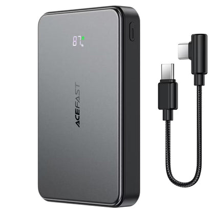 Ekstern trådløs batteri Acefast M31, 10000mAh, 22.5W, QC + PD + FQI, 1 x QI - 1 x USB-A - 2 x USB-C, Svart