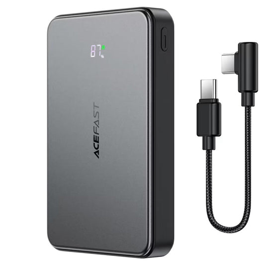 Ekstern trådløs batteri Acefast M31, 10000mAh, 22.5W, QC + PD + FQI, 1 x QI - 1 x USB-A - 2 x USB-C, Svart