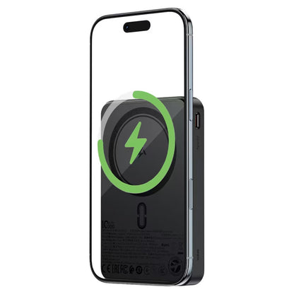 Ekstern trådløs batteri Acefast M31, 10000mAh, 22.5W, QC + PD + FQI, 1 x QI - 1 x USB-A - 2 x USB-C, Svart