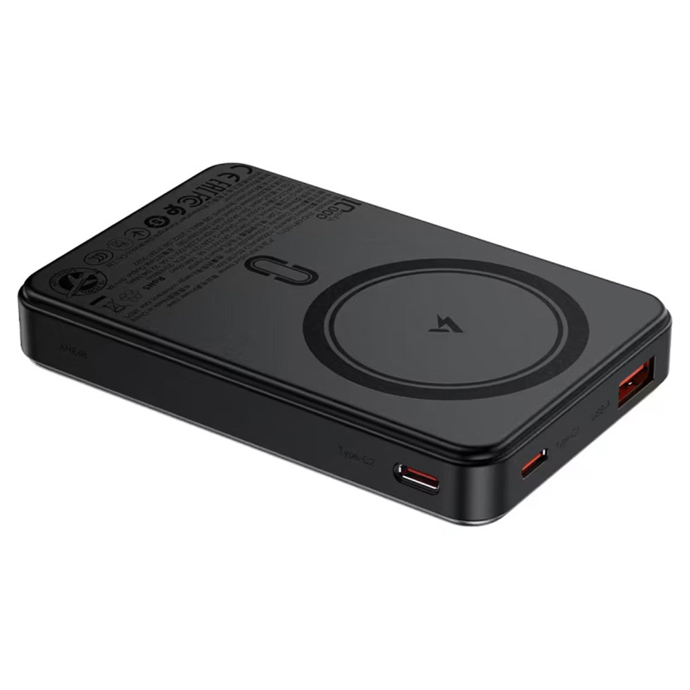 Ekstern trådløs batteri Acefast M31, 10000mAh, 22.5W, QC + PD + FQI, 1 x QI - 1 x USB-A - 2 x USB-C, Svart