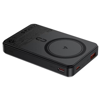 Ekstern trådløs batteri Acefast M31, 10000mAh, 22.5W, QC + PD + FQI, 1 x QI - 1 x USB-A - 2 x USB-C, Svart